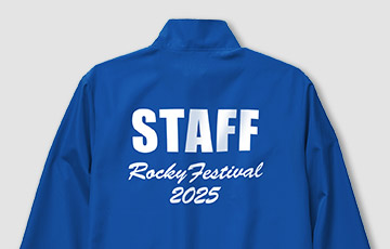 イベント名と「STAFF」の名入れイメージ