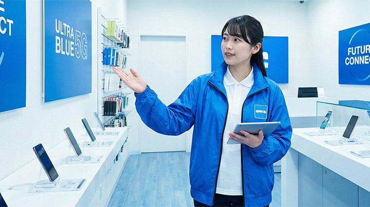 スマホキャリアの店舗制服用ブルゾン