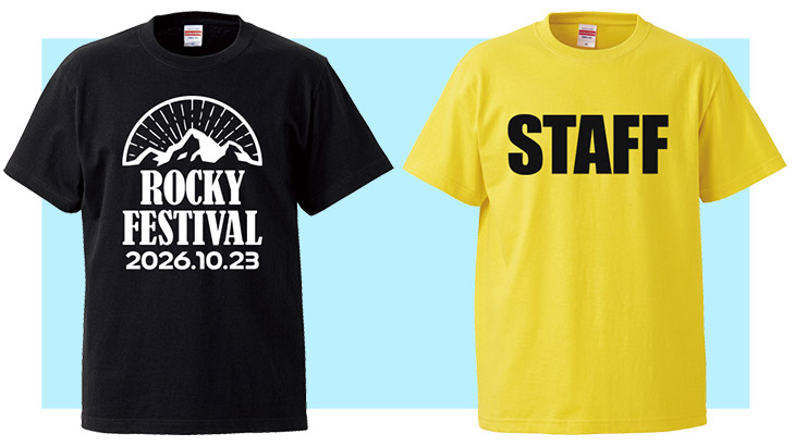 イベントロゴTシャツ・STAFFプリントTシャツ