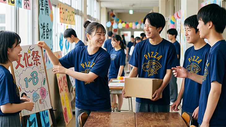 文化祭のクラスTシャツイメージ