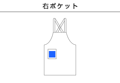 ベーシックエプロン（00120-BAP）B：右ポケット