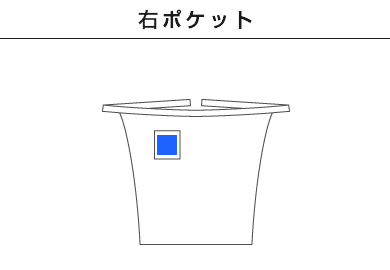 ソムリエエプロン（00873-TSA）B：右ポケット