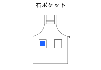 H型エプロン（00875-THA）B：右ポケット