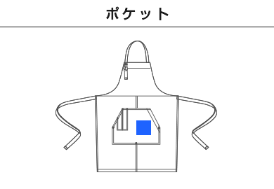 ウォッシュ キャンバス＆ツイル エプロン（ループタイプ）（1385-01）B：ポケット