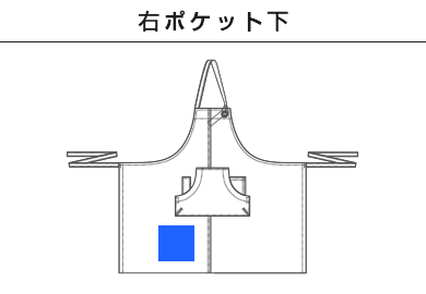 【在庫限り】クラフトエプロンロング（CAL-032）D：右ポケット下