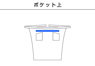 ソムリエエプロン（原着糸）（FK7186）D：ポケット上