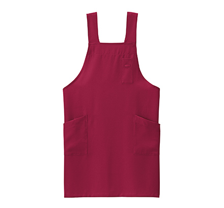 H型胸当てエプロン(FK7205)ワイン