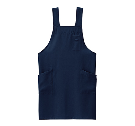H型胸当てエプロン(FK7205)ネイビー