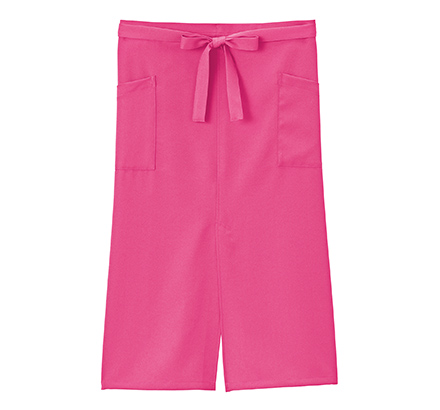 スリット入りソムリエエプロン(ロング丈)(FK7206)ピンク