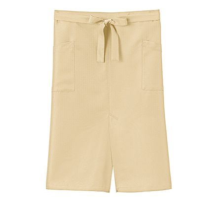 スリット入りソムリエエプロン(ミドル丈)(FK7207)ベージュ