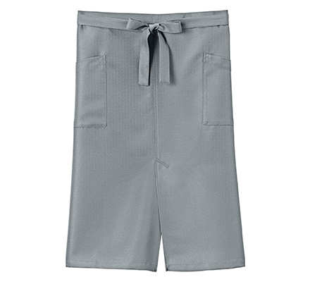 スリット入りソムリエエプロン(ミドル丈)(FK7207)ブルーグレー