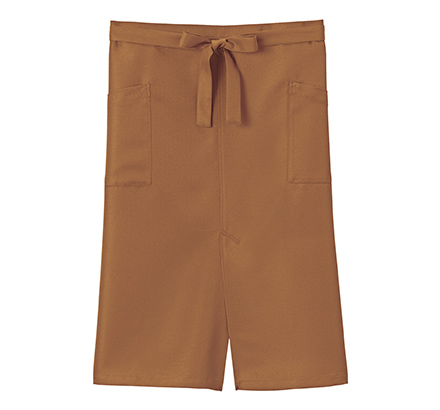 スリット入りソムリエエプロン(ミドル丈)(FK7207)モカ