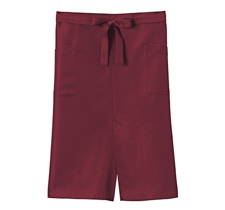 スリット入りソムリエエプロン(ミドル丈)(FK7207)ワイン