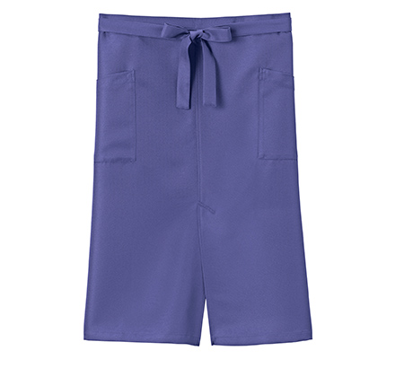 スリット入りソムリエエプロン(ミドル丈)(FK7207)ブルー