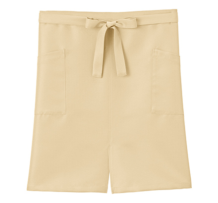 スリット入りミドルエプロン(FK7208)ベージュ