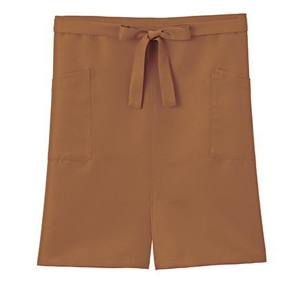 スリット入りミドルエプロン(FK7208)モカ