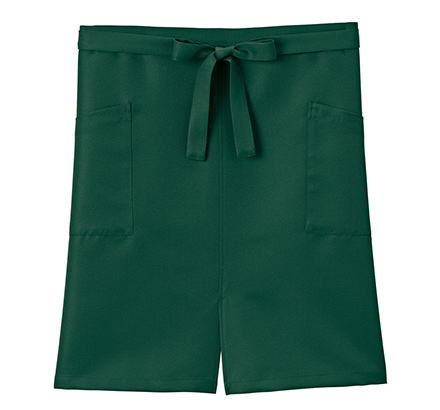 スリット入りミドルエプロン(FK7208)グリーン