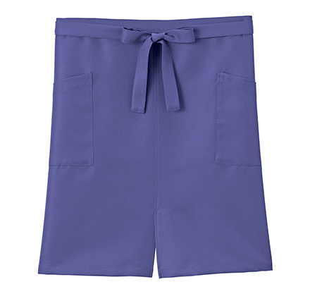 スリット入りミドルエプロン(FK7208)ブルー