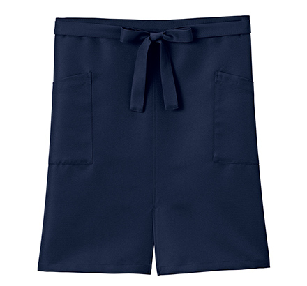 スリット入りミドルエプロン(FK7208)ネイビー