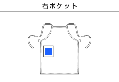 コットンクロスエプロン（MK7001）B：右ポケット