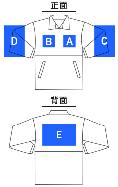 【在庫限り】アクティブコート（00033-AC）プリント可能範囲