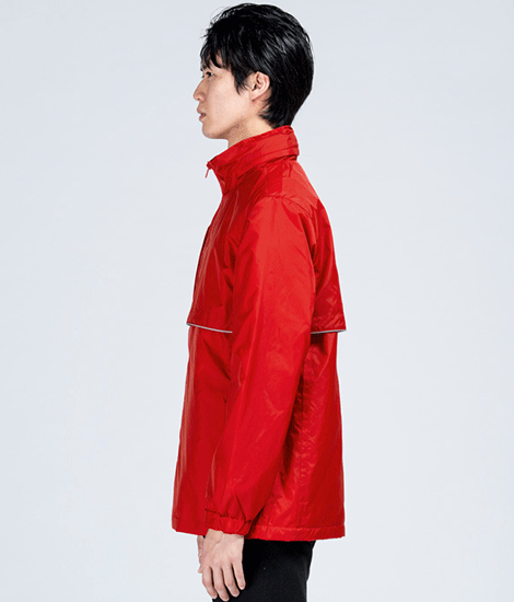 モデル身長184cm　レッド/Mサイズ　側面
