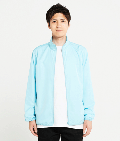 モデル身長180cm　サックス/Lサイズ　前開き