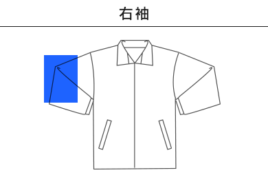 マイクロリップストップイベントブルゾン（一重）（7061-01）D：右袖