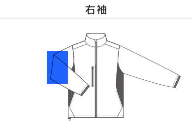 マイクロリップストップスタンドジャケット（裏地付）（7068-01）C：右袖