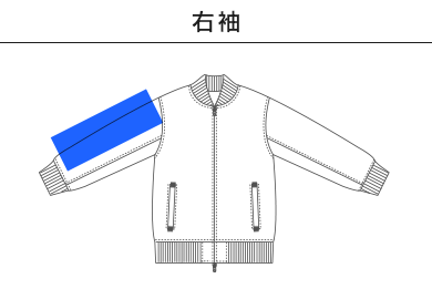 T/Cスタジアムジャケット（裏地付）（7079-01）D：右袖