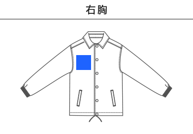 ポプリン ルーズフィット スーベニア ジャケット（一重）（7171-01）B：右胸