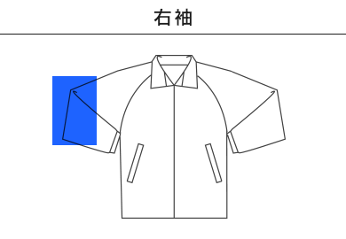 Ｃ/Ｎ スタンドフードインジャケット（一重）（7325-01）D：右袖