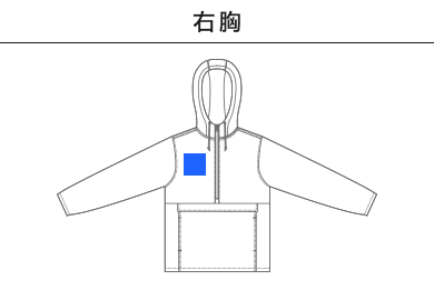 スイッチングシェルパーカ（一重）（7489-01）B：右胸