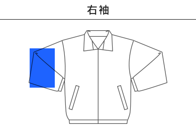 メルトンスタジアムジャケット（7494-01）D：右袖