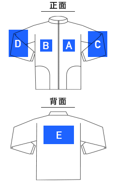 トラックトップジャケット（ポリジン加工）（MJ0078）プリント可能範囲