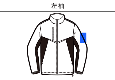 リサイクルストレッチワークブルゾン(ポリジン加工)（MJ0084）B：左袖