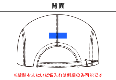 ワーキングキャップ二枚天型（2T-842-848）C：背面