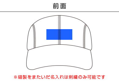 ワーキングキャップ二枚天型（2T-842-848）A：前面