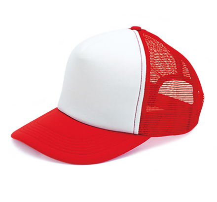 アメリカンキャップ(MC6616)レッド×ホワイト