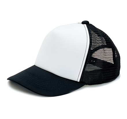 アメリカンキャップ(MC6616)ブラック×ホワイト