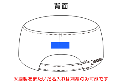 ワーキングキャップ丸天型フロントメッシュ（MFM-822-828）C：背面