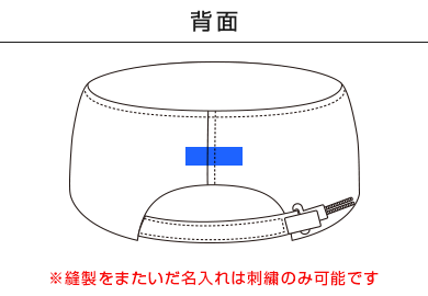 ワーキングキャップ丸天型（MT-862-868）C：背面