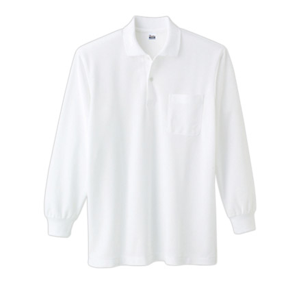 5.8オンスT／C長袖ポロシャツ（ポケット付）