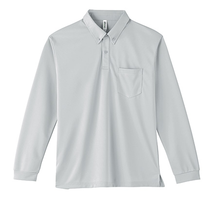 4.4オンスドライボタンダウン長袖ポロシャツ