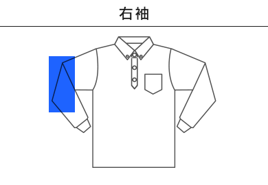 4.4オンスドライボタンダウン長袖ポロシャツ（00314-ABL）E：右袖