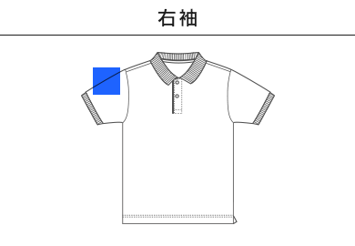 5.3オンスドライカノコユーティリティーポロシャツ（5050-01）D：右袖