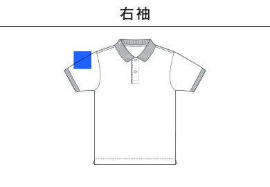 6.0オンス ヘヴィーウェイト コットン ファイン カノコ ポロシャツ（5560-01）D：右袖
