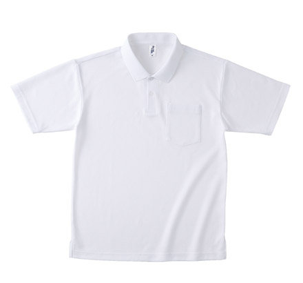 ポケット付き アクティブポロシャツ（APP-260） ホワイト（APP-260-01）