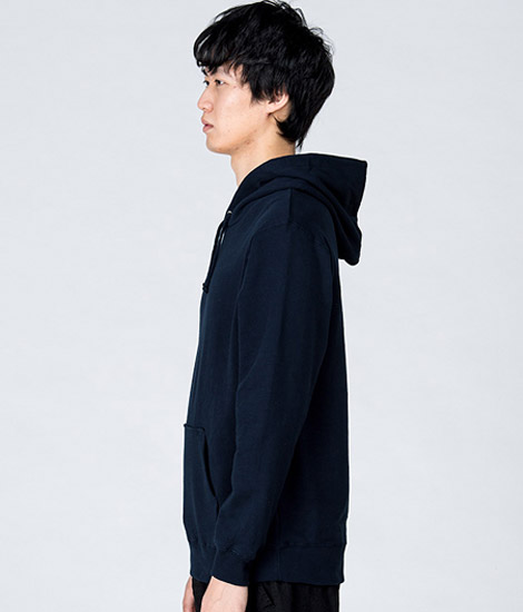 モデル身長184cm　ディープネイビー　Ｌサイズ　側面