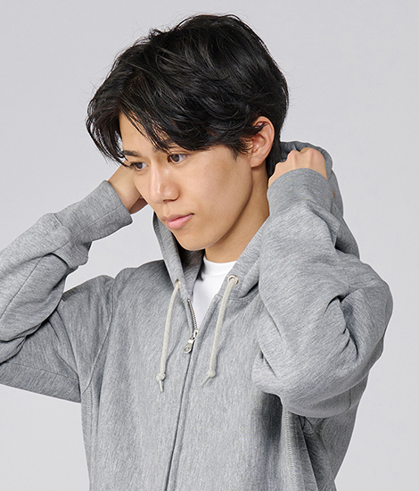 ２重フード付き